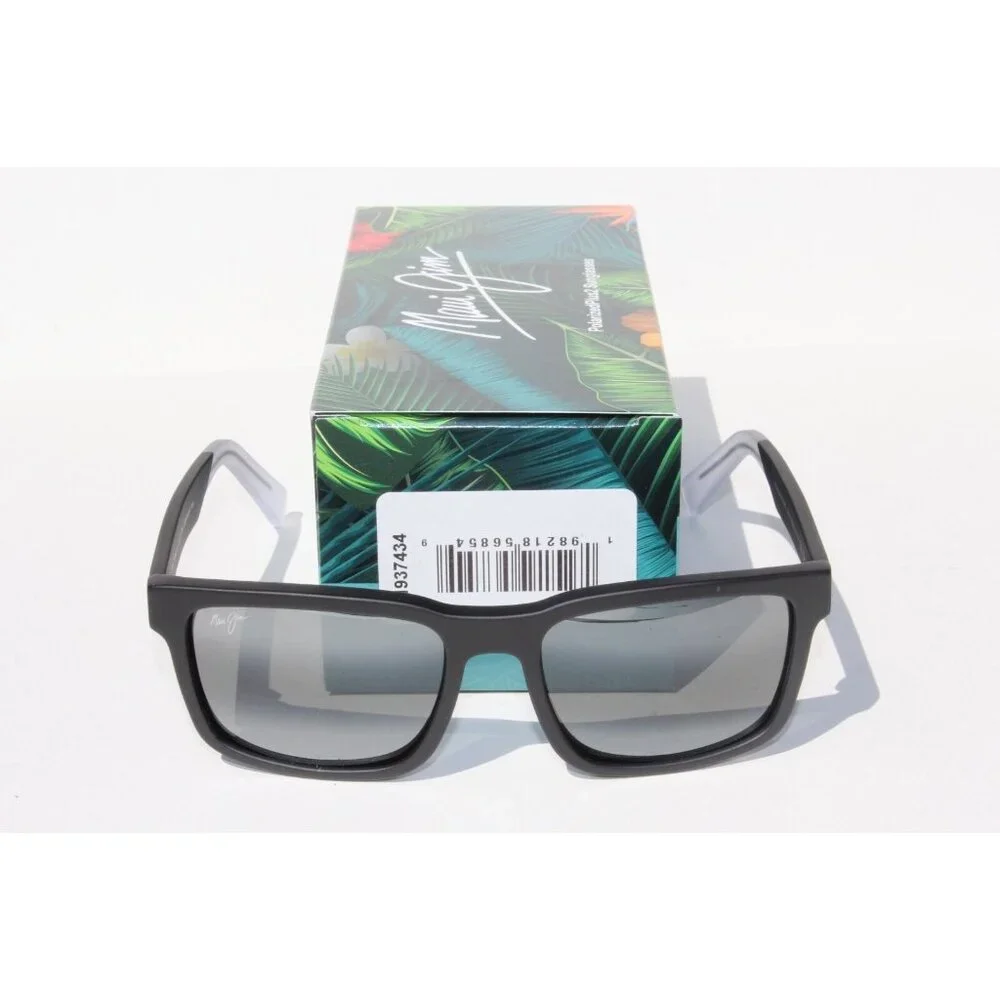 MAUI JIM Stone Shack POLARIZED Sunglasses 862-02 Black Crystal/Gray NEW Italy - Picture 3 of 11
